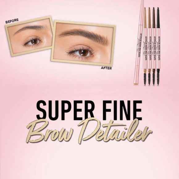 Too Faced Super Fine Brow Detailer Eyebrow Pencil - Soft black - The Powder Room