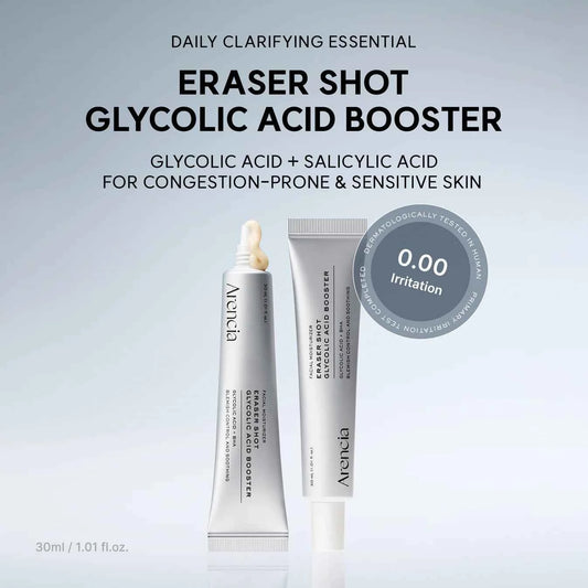 Arencia Eraser Shot Glycolic Acid Booster – Daily Clarifying Multi-Acid Formula (1.01 fl. oz.)