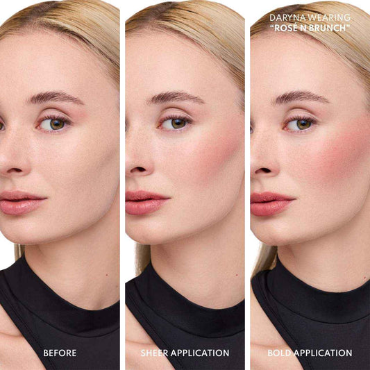 Danessa Myricks Beauty Yummy Skin Blurring Balm Powder Flushed – Rosé N Brunch (Neutral Rosey Pink) Matte Finish Mini 3g