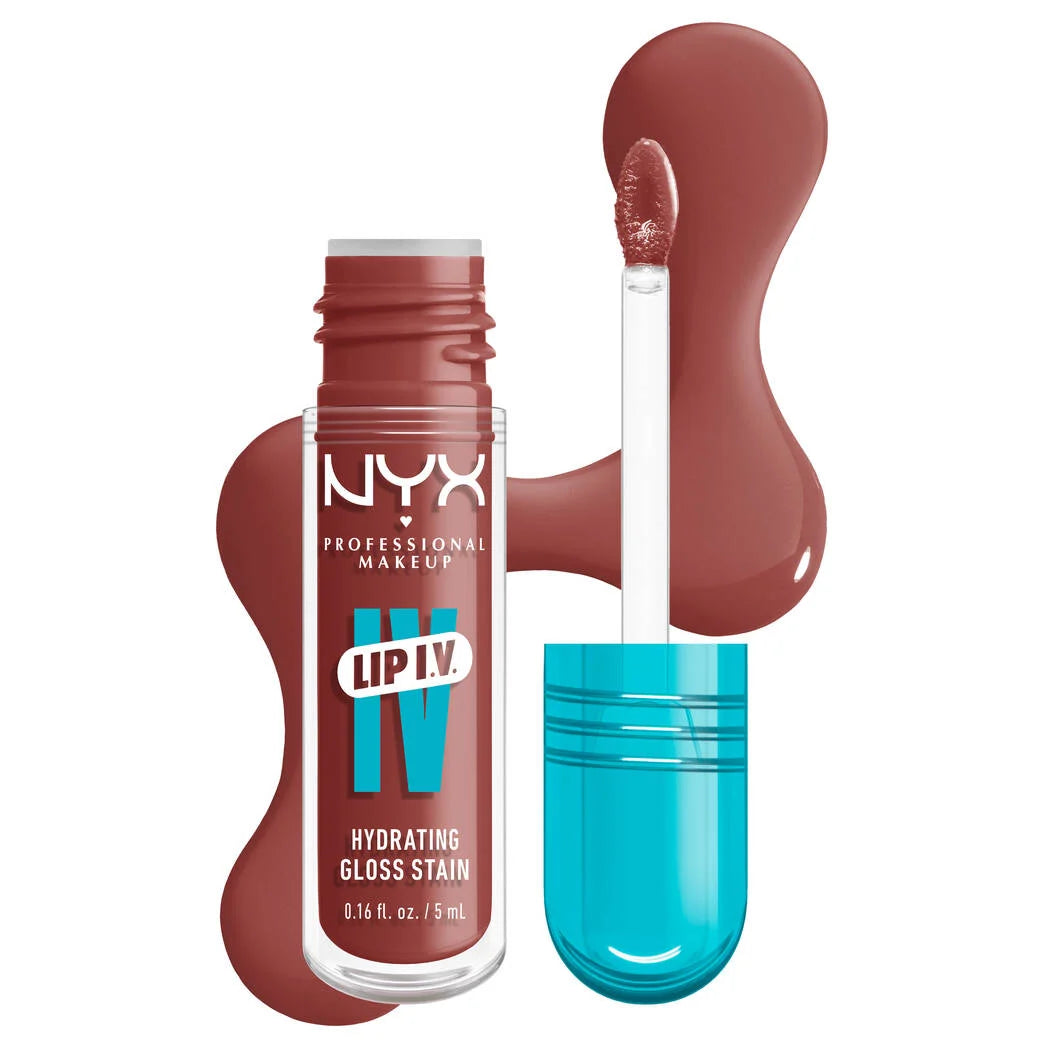 NYX Professional Makeup Lip I.V. Hydrating Lip Gloss Stain – Shade 02 - Hydra Honey - The Powder Room