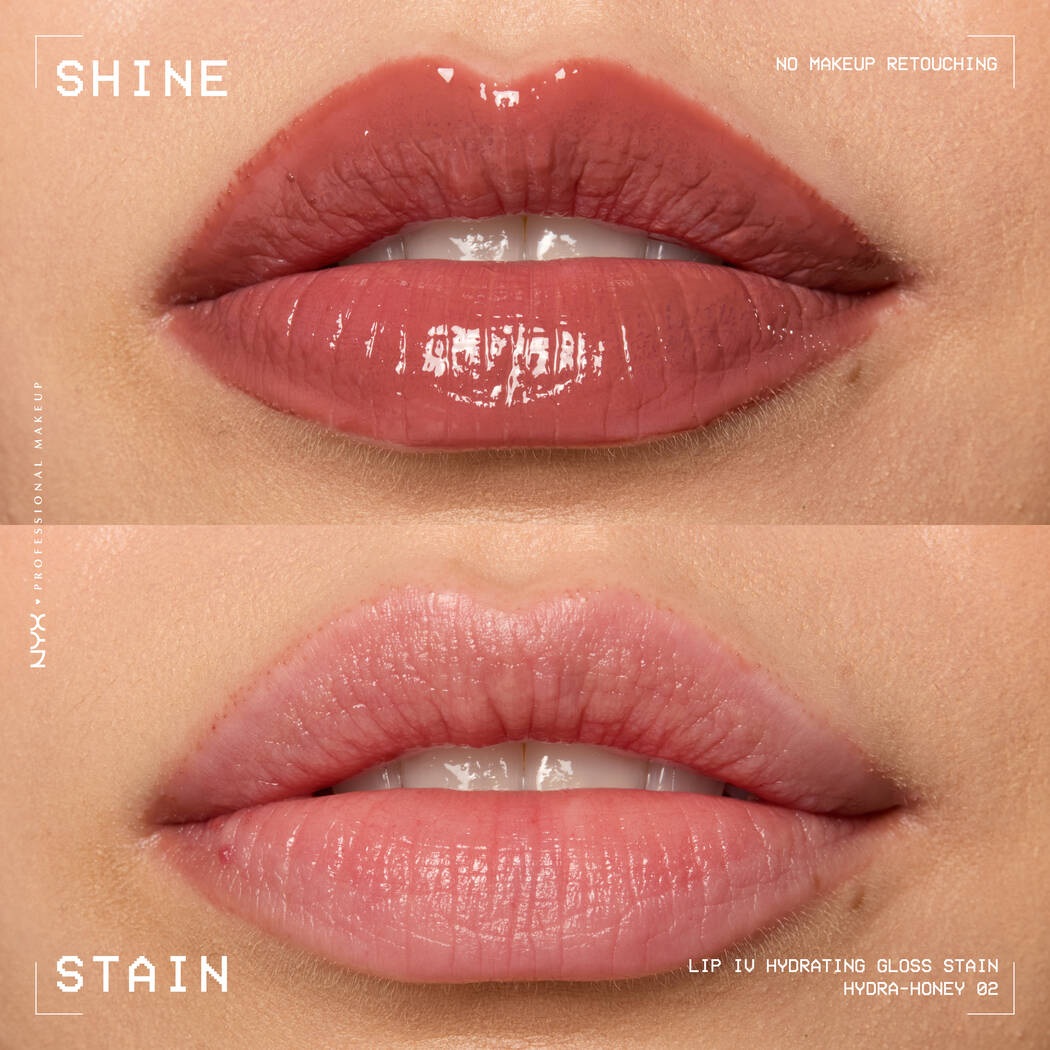 NYX Professional Makeup Lip I.V. Hydrating Lip Gloss Stain – Shade 02 - Hydra Honey - The Powder Room