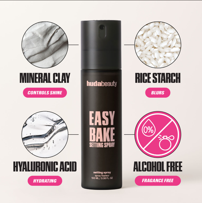 Huda Beauty Easy Bake Setting Spray with 16-Hour Wear - 100ml - The Powder Room