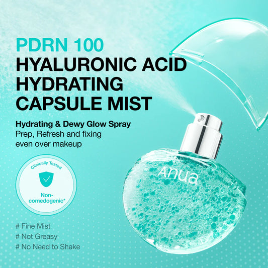 Anua PDRN Collagen Glow Facial Serum Spray Mini 30ml collagen boosting glass skin serum spray