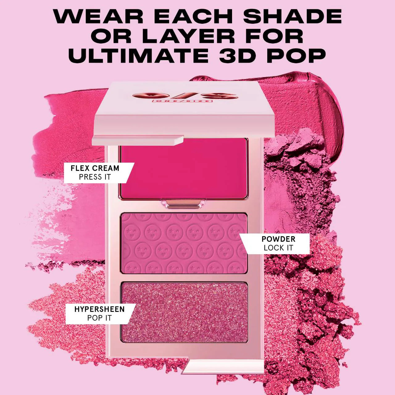 ONE/SIZE by Patrick Starrr Cheek Clapper 3D Blush Trio Palette – Attention Seeker