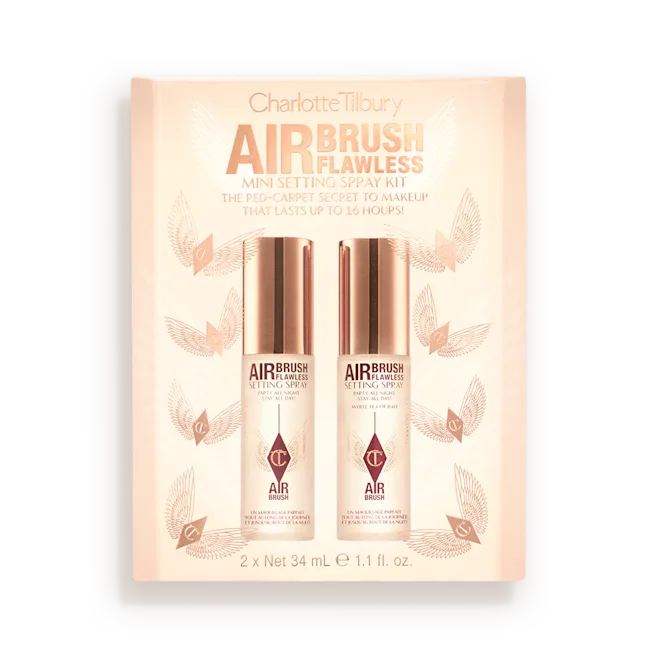 Charlotte Tilbury Airbrush Flawless Mini Setting Spray Kit travel size makeup setting spray