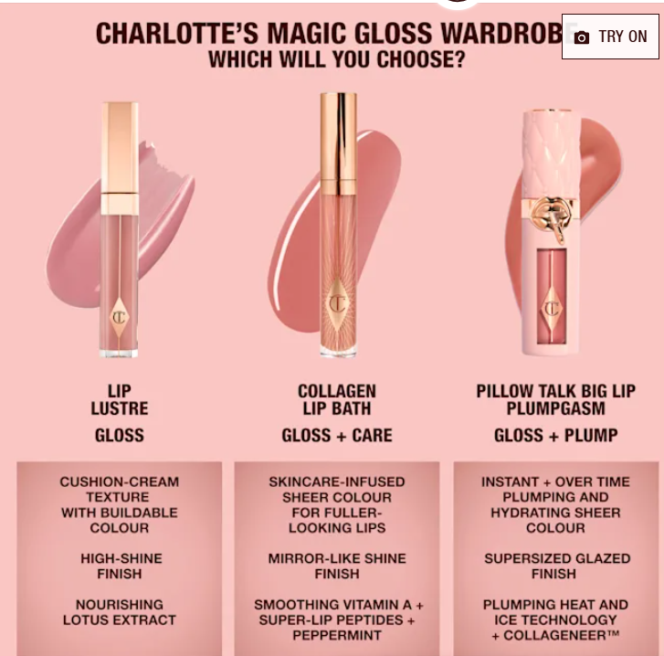 Charlotte Tilbury Collagen Lip Bath - Pillow Talk Medium - The Powder Room