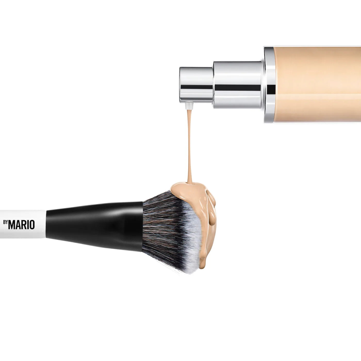 MAKEUP BY MARIO F4 Dual-Ended Foundation and Face Brush professional makeup brush