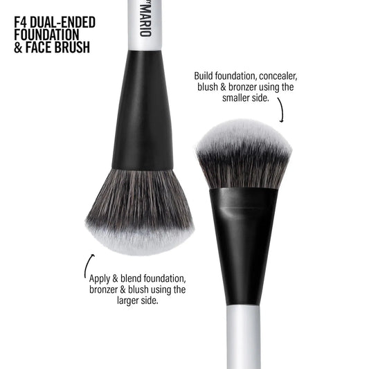MAKEUP BY MARIO F4 Dual-Ended Foundation and Face Brush professional makeup brush