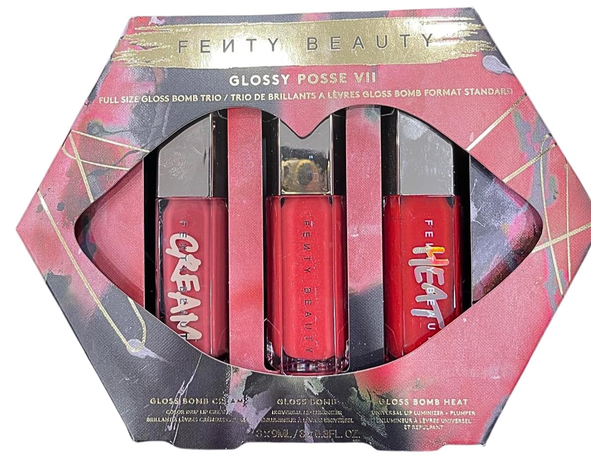 Fenty Beauty Glossy Posse Volume 7.0 Full - Size Gloss Bomb Trio - The Powder Room