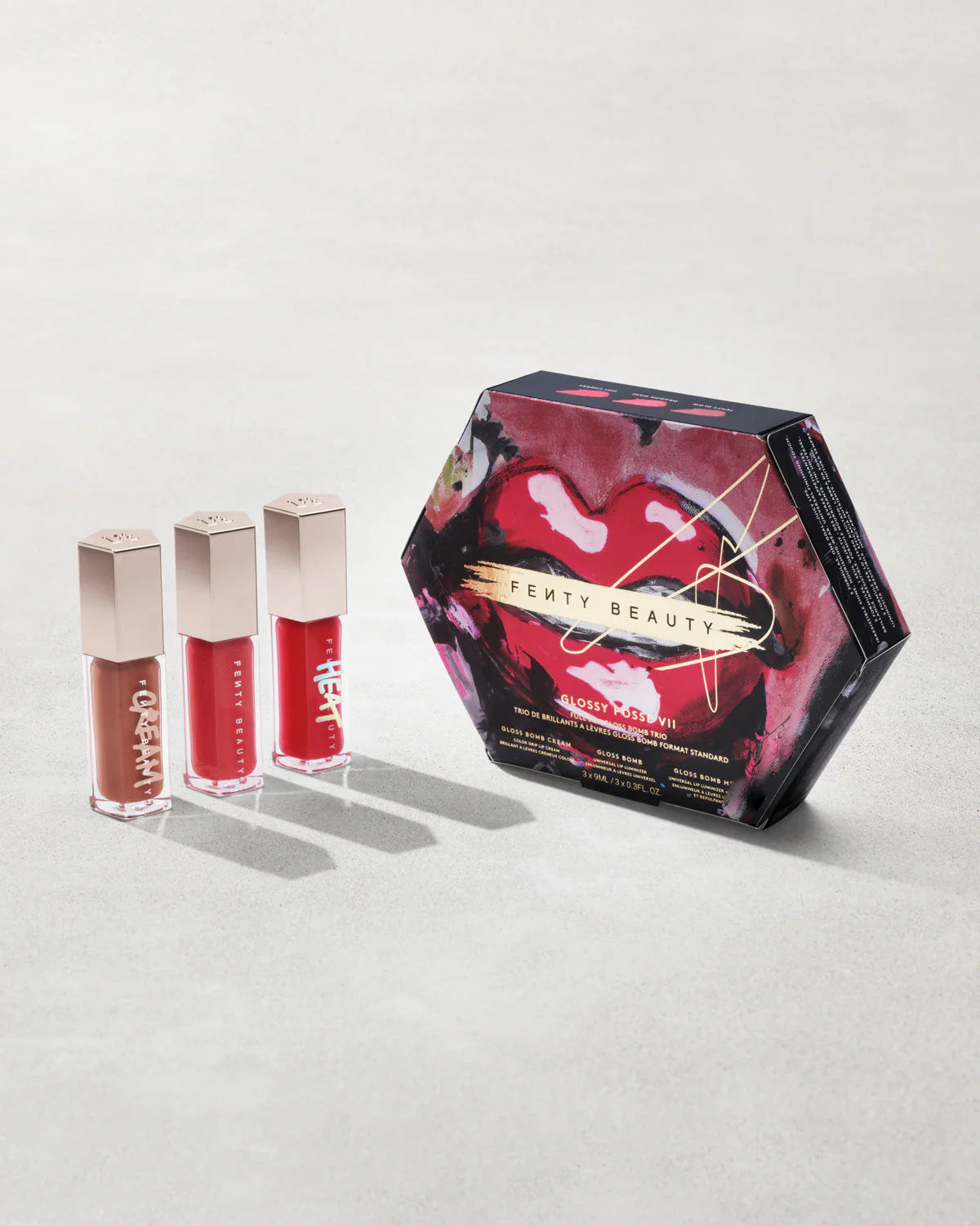 Fenty Beauty Glossy Posse Volume 7.0 Full - Size Gloss Bomb Trio - The Powder Room