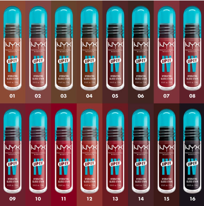 NYX Professional Makeup Lip I.V. Hydrating Lip Gloss Stain – Shade 02 - Hydra Honey - The Powder Room