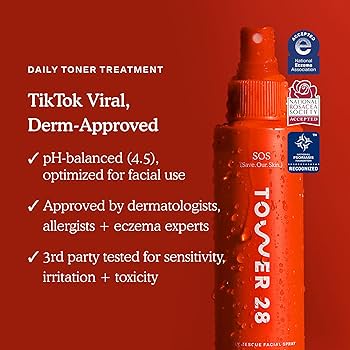 Tower 28 SOS Daily Rescue Facial Spray 120ml hypochlorous acid soothing redness relief sensitive skin