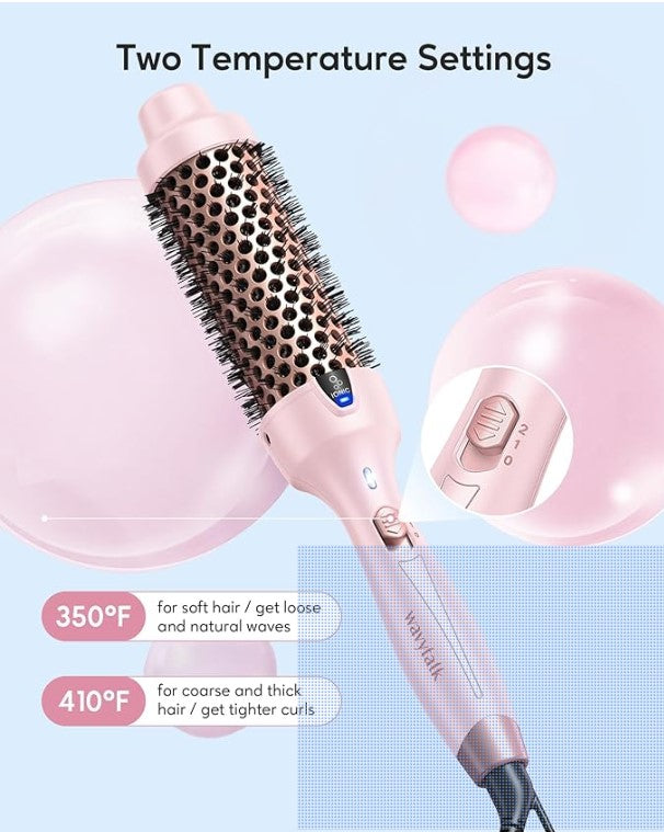 Wavytalk Thermal Brush, Blowout Express 1.5 Inch Negative Ion Thermal Round Brush -Pink - The Powder Room