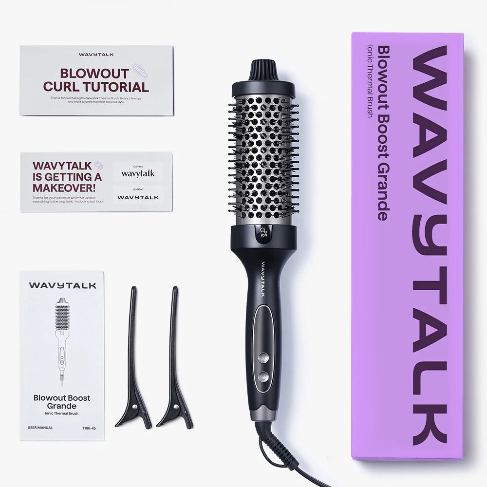 Wavytalk Blowout Boost Grande Ionic Thermal Brush – 1.7 Inch Pink