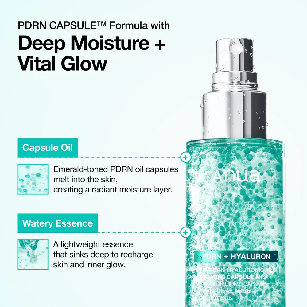 Anua PDRN Collagen Glow Facial Serum Spray 100ml collagen boosting glass skin serum spray