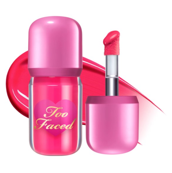 Too Faced Love Flush Glowing Liquid Blush Head Over Heels bouncy buildable liquid blush hyaluronic acid vegan cruelty free
