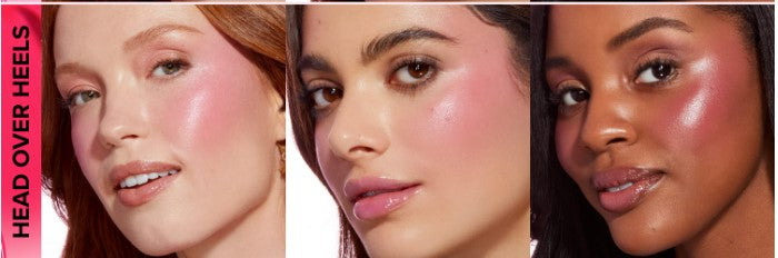 Too Faced Love Flush Glowing Liquid Blush Head Over Heels bouncy buildable liquid blush hyaluronic acid vegan cruelty free
