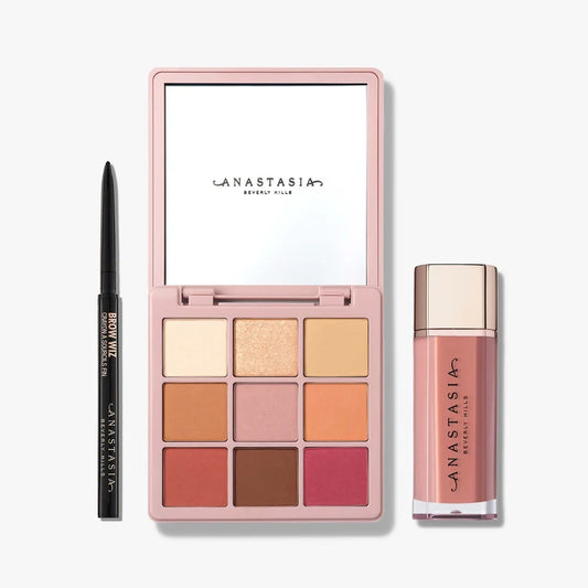 Anastasia Beverly Hills Mini Modern Renaissance Kit eyeshadow palette Brow Wiz Lip Velvet Softy glam trio brows eyes lips
