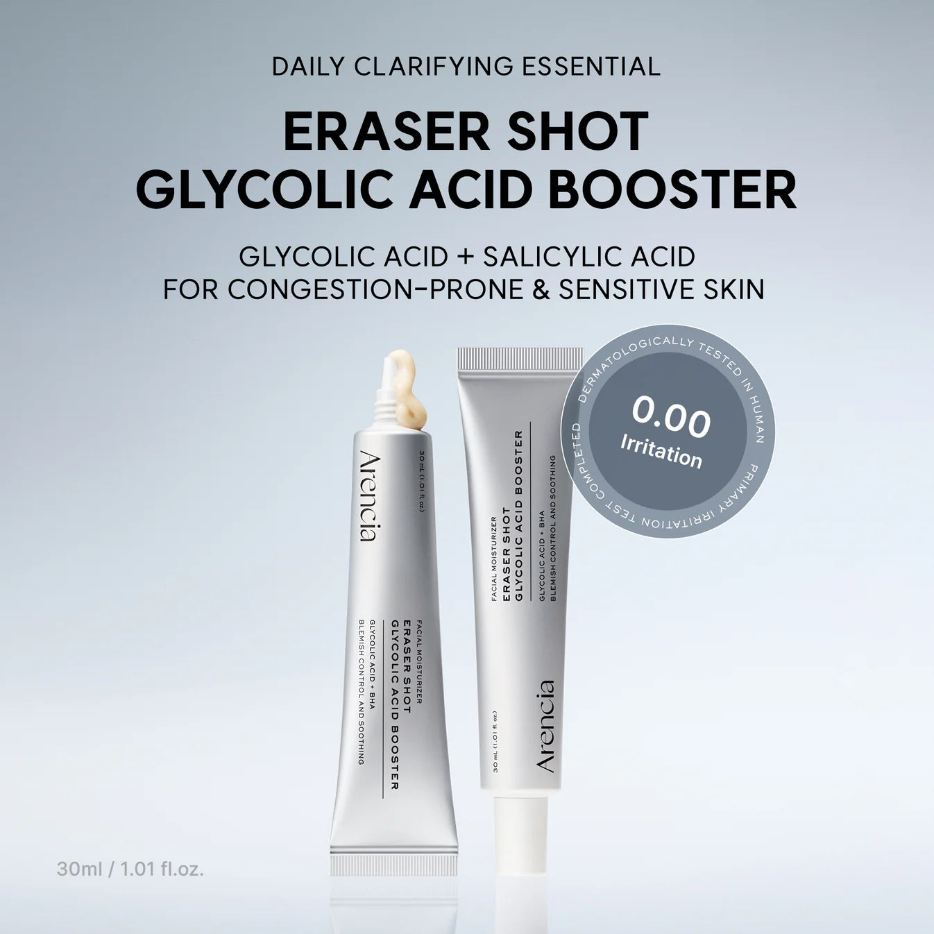 Arencia Eraser Shot Glycolic Acid Booster daily clarifying multi acid formula smoother skin