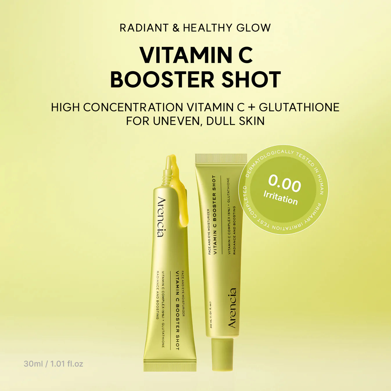 Arencia Vitamin C Booster Shot Pure Vitamin C Glutathione brightening serum healthy glow