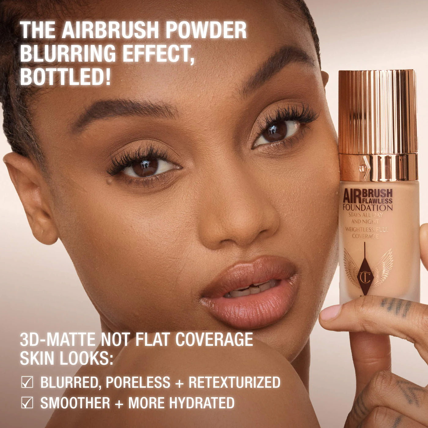 Charlotte Tilbury Airbrush Flawless Blurring & Matte Full Coverage Foundation – 2N