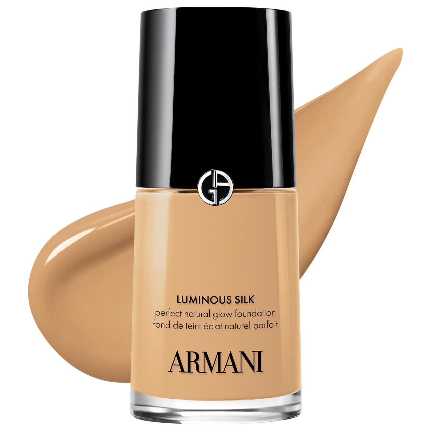 Giorgio Armani Luminous Silk Natural Glow Blurring Liquid Foundation shade 3.5 light medium warm olive undertone 24 hour wear natural glow finish