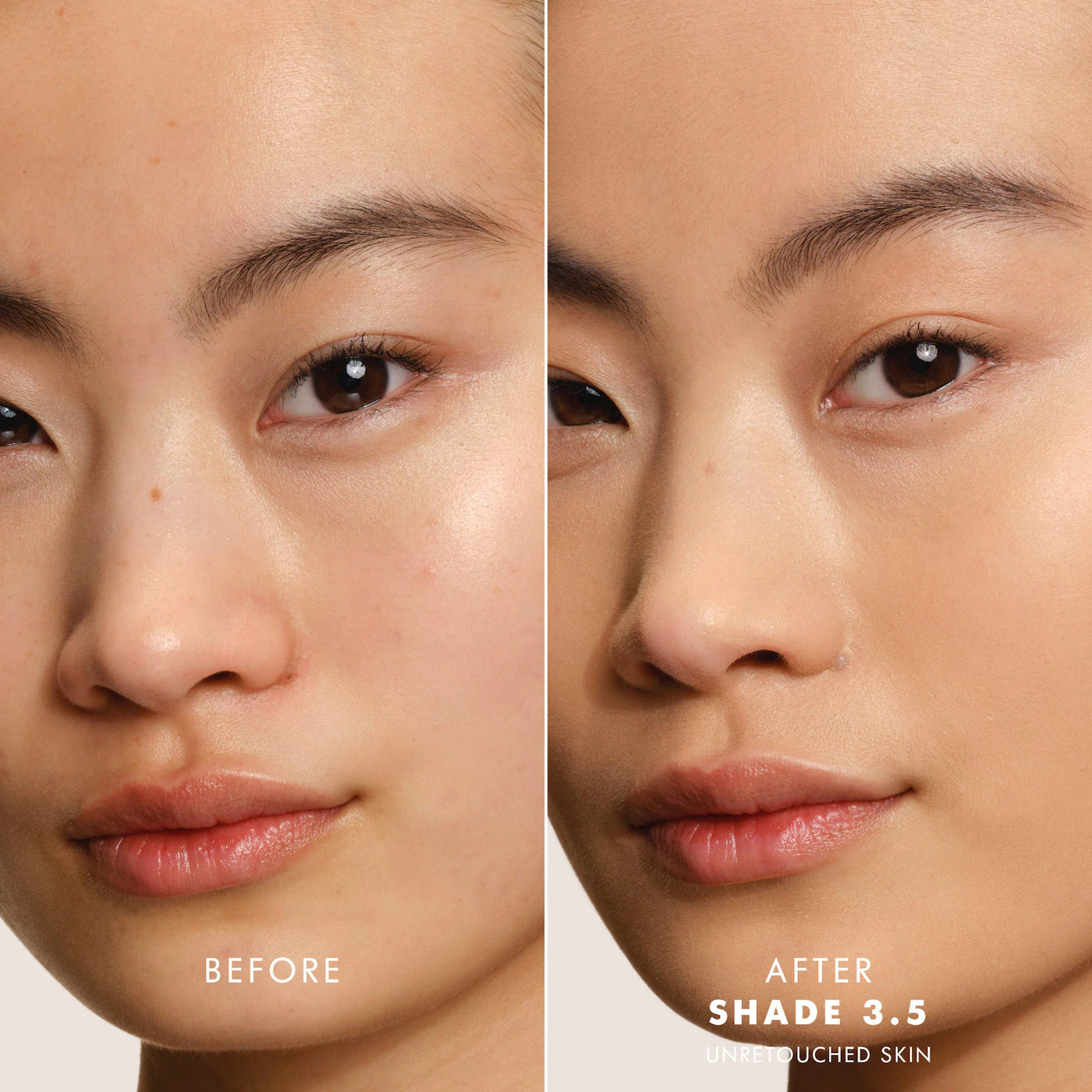 Giorgio Armani Luminous Silk Natural Glow Blurring Liquid Foundation shade 3.5 light medium warm olive undertone 24 hour wear natural glow finish
