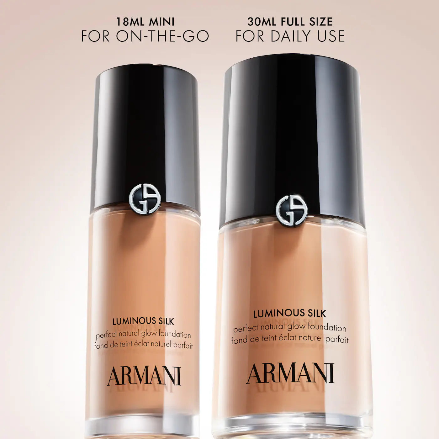 Giorgio Armani Luminous Silk Natural Glow Blurring Liquid Foundation shade 5.1 Light to Medium Pink cool rosy undertone 24 hour wear natural glow finish