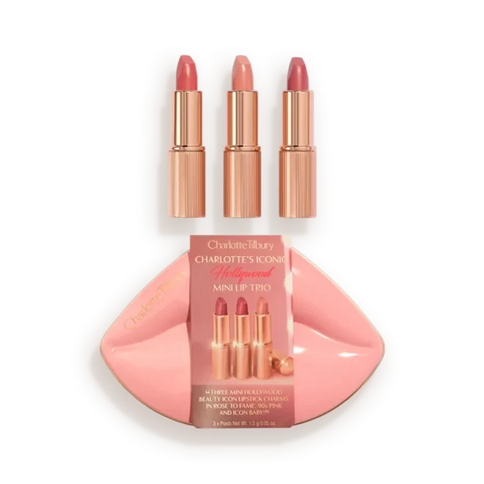 Charlotte Tilbury Hollywood Iconic Mini Lip Trio Travel Size Lip Kit - The Powder Room