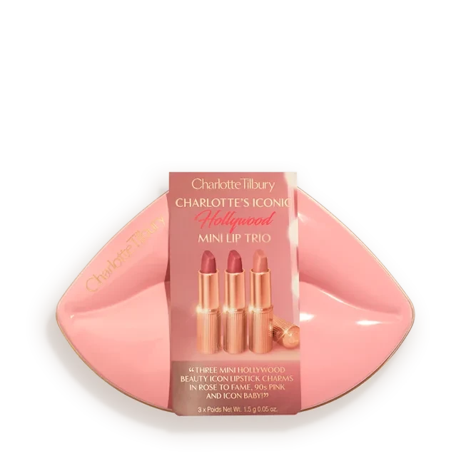 Charlotte Tilbury Hollywood Iconic Mini Lip Trio Travel Size Lip Kit - The Powder Room