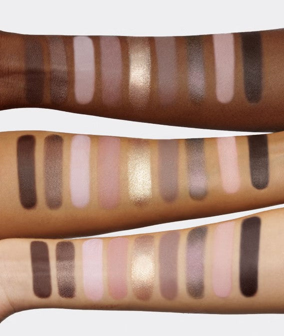 Huda Beauty Creamy Obsessions Eyeshadow Palette Greige 9 shades cream matte shimmer cool toned mini palette
