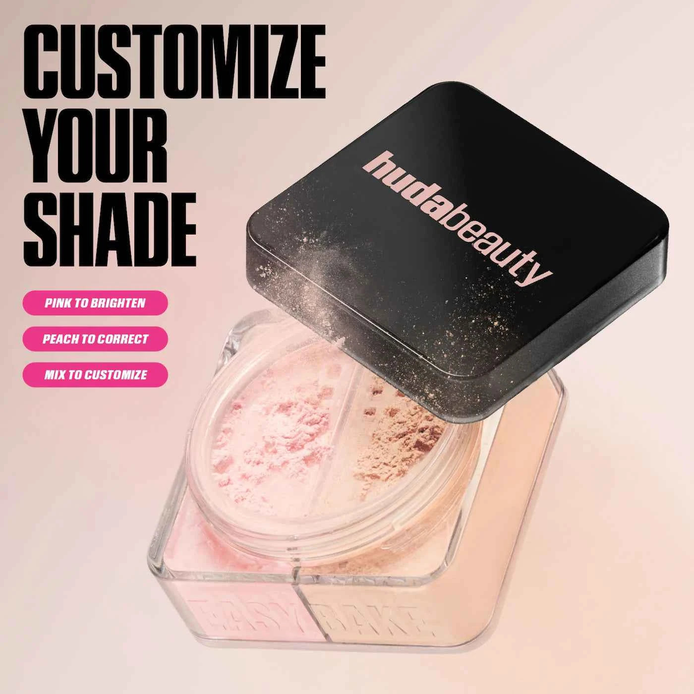 HUDA BEAUTY Easy Bake Loose Powder Brightening + Correcting Duo - Cherry Peach - The Powder Room