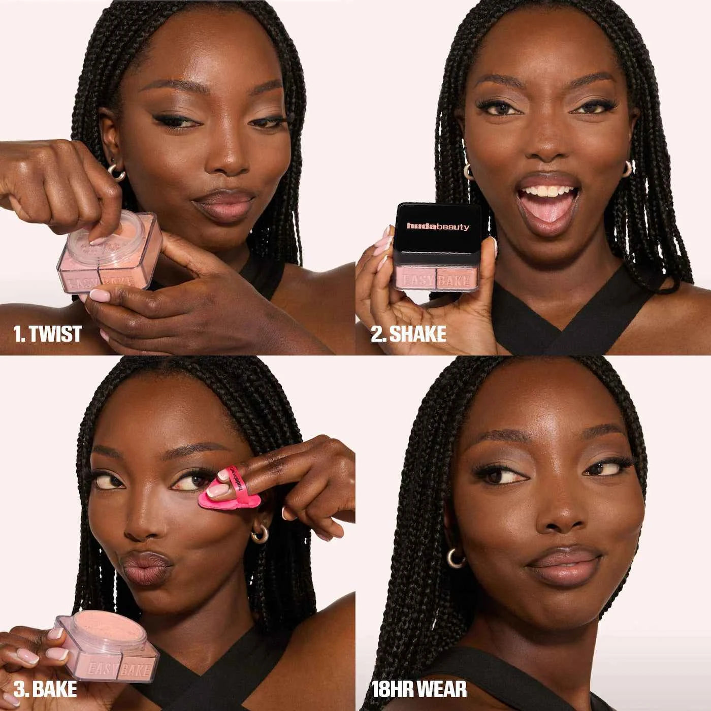 HUDA BEAUTY Easy Bake Loose Powder Brightening + Correcting Duo - Cherry Peach - The Powder Room