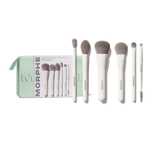 Morphe Along for the Glide 6-Piece Travel Brush Set travel makeup brushes

