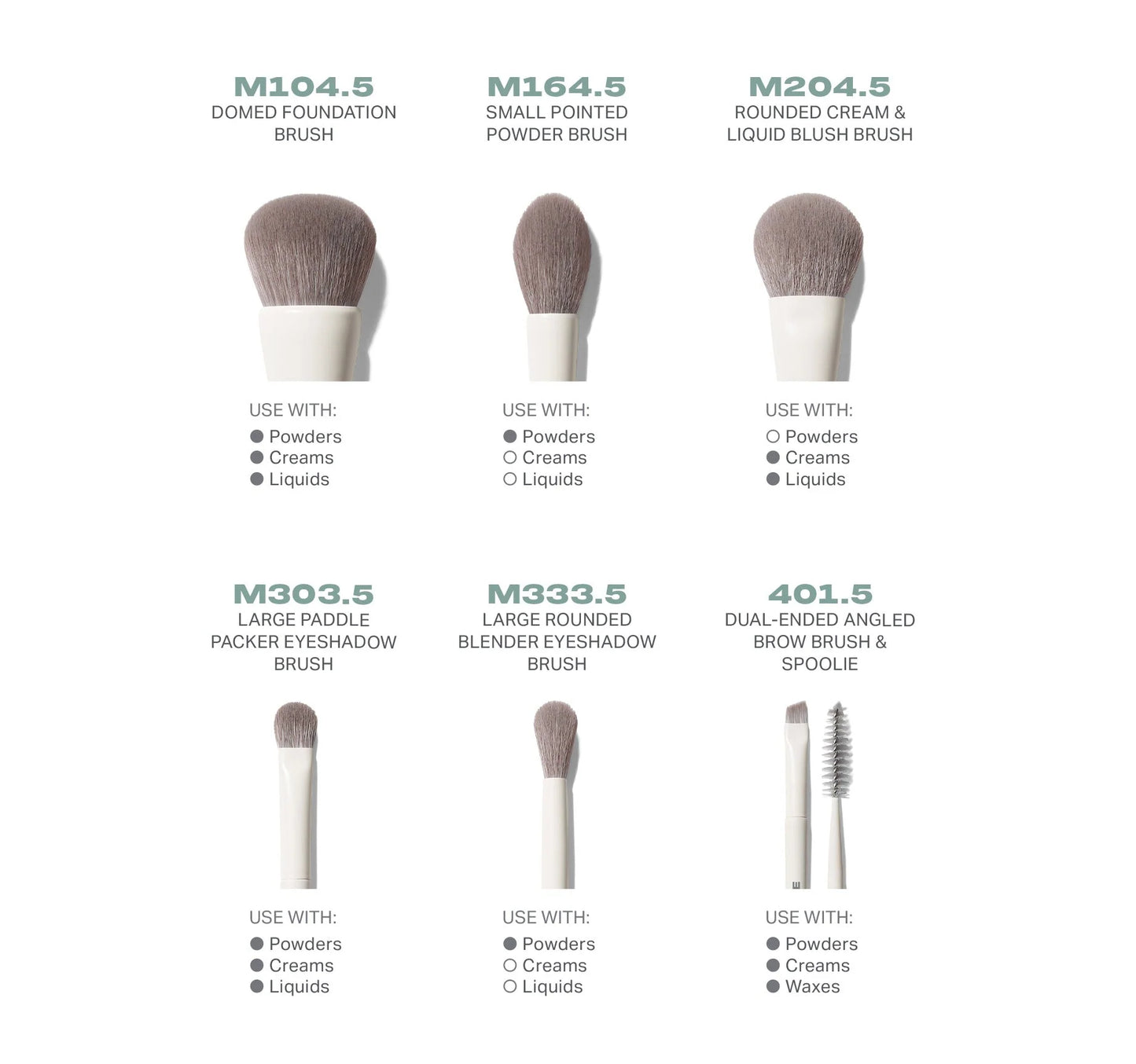 Morphe Along for the Glide 6-Piece Travel Brush Set travel makeup brushes
