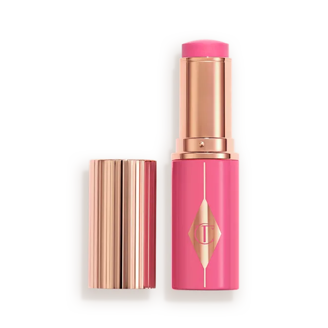 Charlotte Tilbury Unreal Lip + Cheek Glow Blush Stick with Hyaluronic Acid - Shade: Pinky Glow - The Powder Room