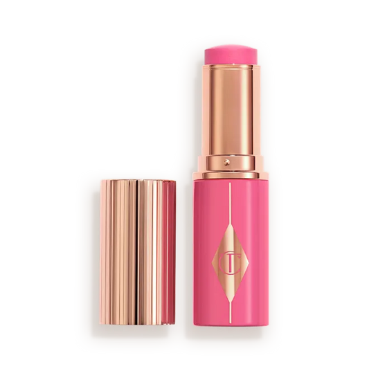 Charlotte Tilbury Unreal Lip + Cheek Glow Blush Stick with Hyaluronic Acid - Shade: Pinky Glow - The Powder Room
