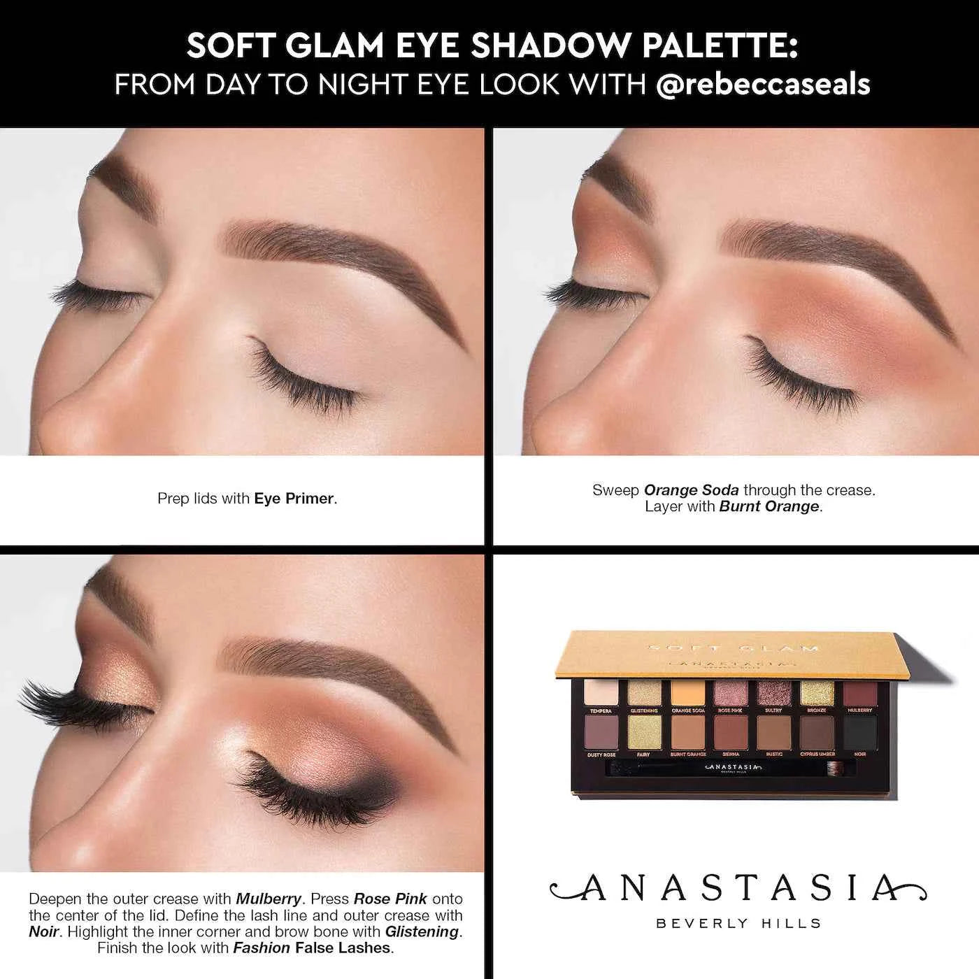 Anastasia Beverly Hills Soft Glam Eyeshadow Palette with neutral matte and shimmer shades