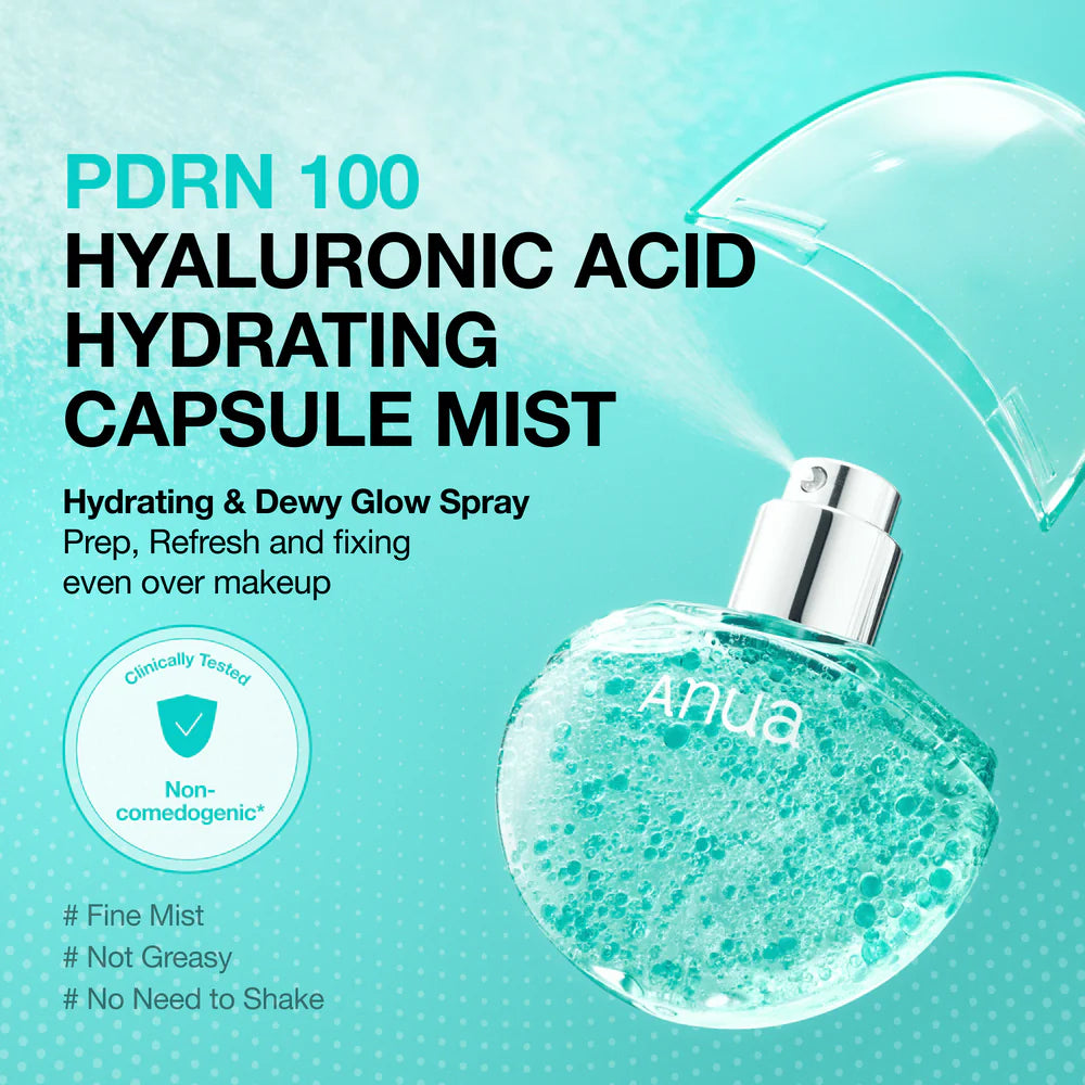 Anua PDRN Collagen Glow Facial Serum Spray Mini 30ml collagen boosting glass skin serum spray