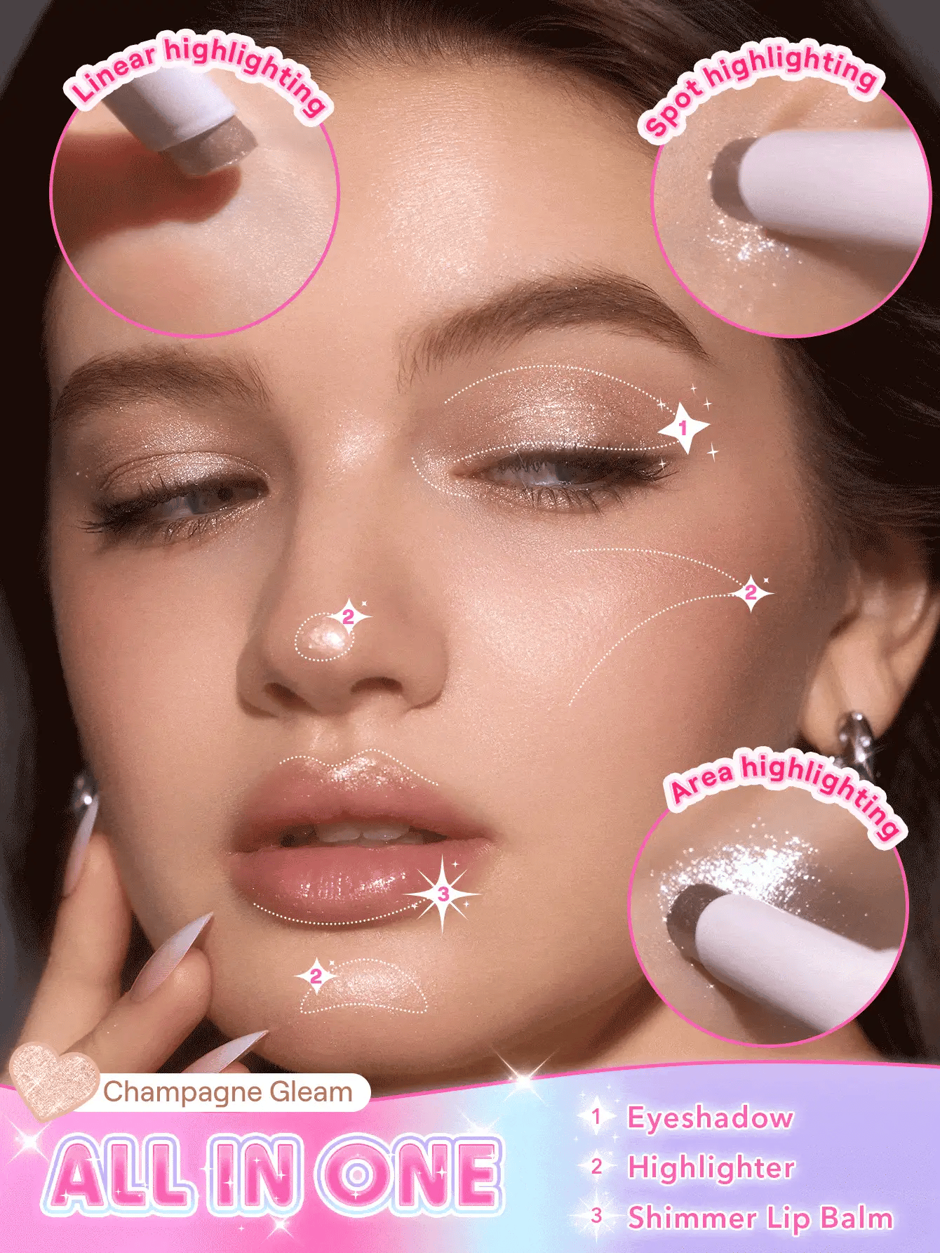 Sheglam Crystal Jelly Glaze Eye Shadow Stick  - Bronze Dust - The Powder Room