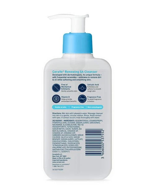 CeraVe Renewing SA Cleanser - 8 fl.oz - 237ml - The Powder Room
