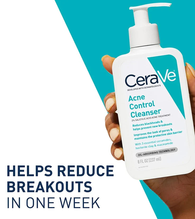 Cerave Acne Control Face Cleanser - 237 ml - The Powder Room