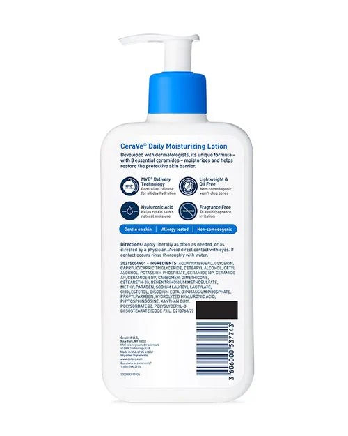 CeraVe Daily Moisturizing Lotion for Normal to Dry skin - 355ml - The Powder Room