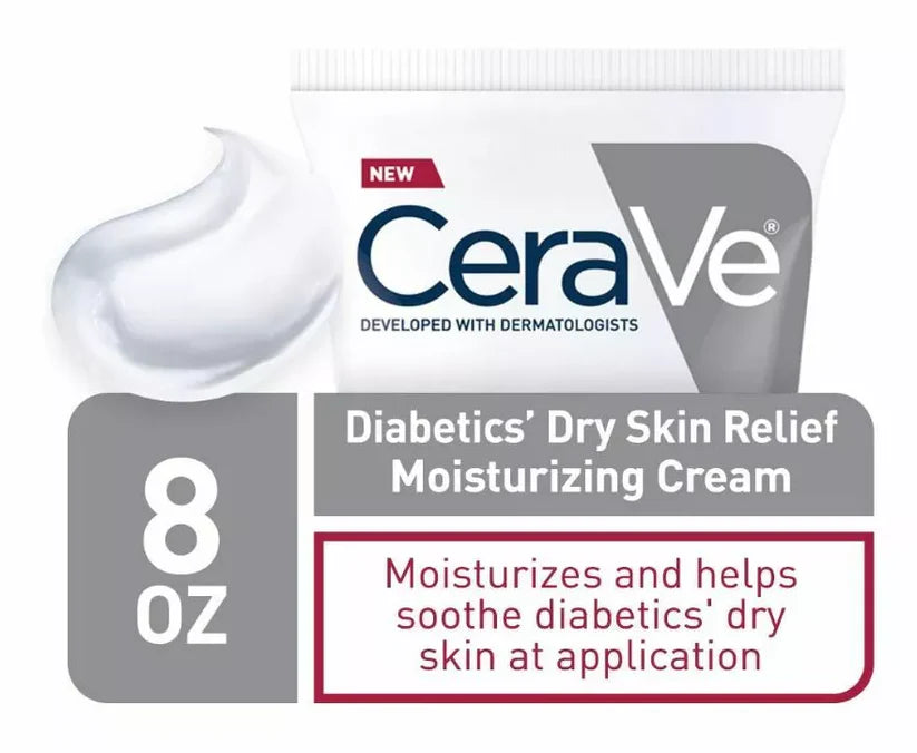 Cerave Diabetics Dry Skin Relief Moisturising Cream - 236ml - The Powder Room