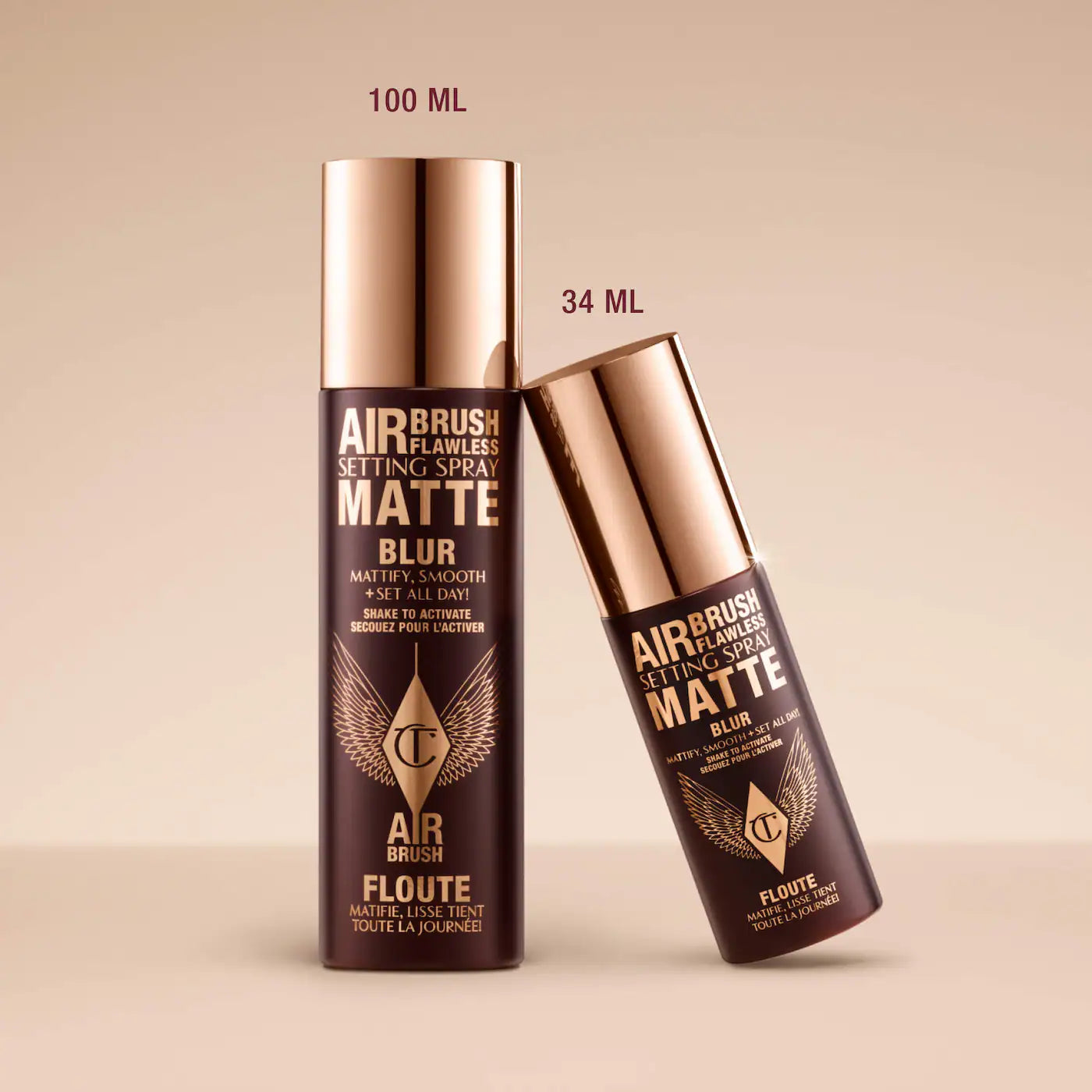 Charlotte Tilbury Airbrush Flawless Matte Blurring & Waterproof Setting Spray 100ml - (BOX had stain/mark on it during shipping)