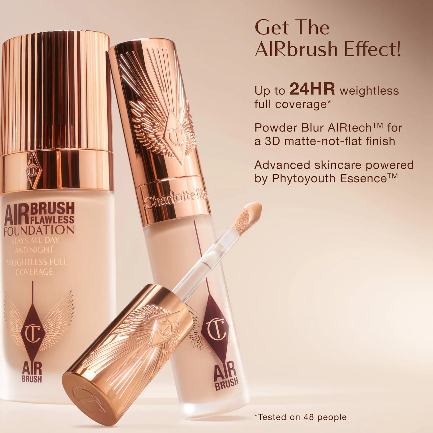 Charlotte Tilbury Airbrush Flawless Crease-Proof Long-Wear Blur Concealer with Hyaluronic Acid – Color: 4 Fair-Medium