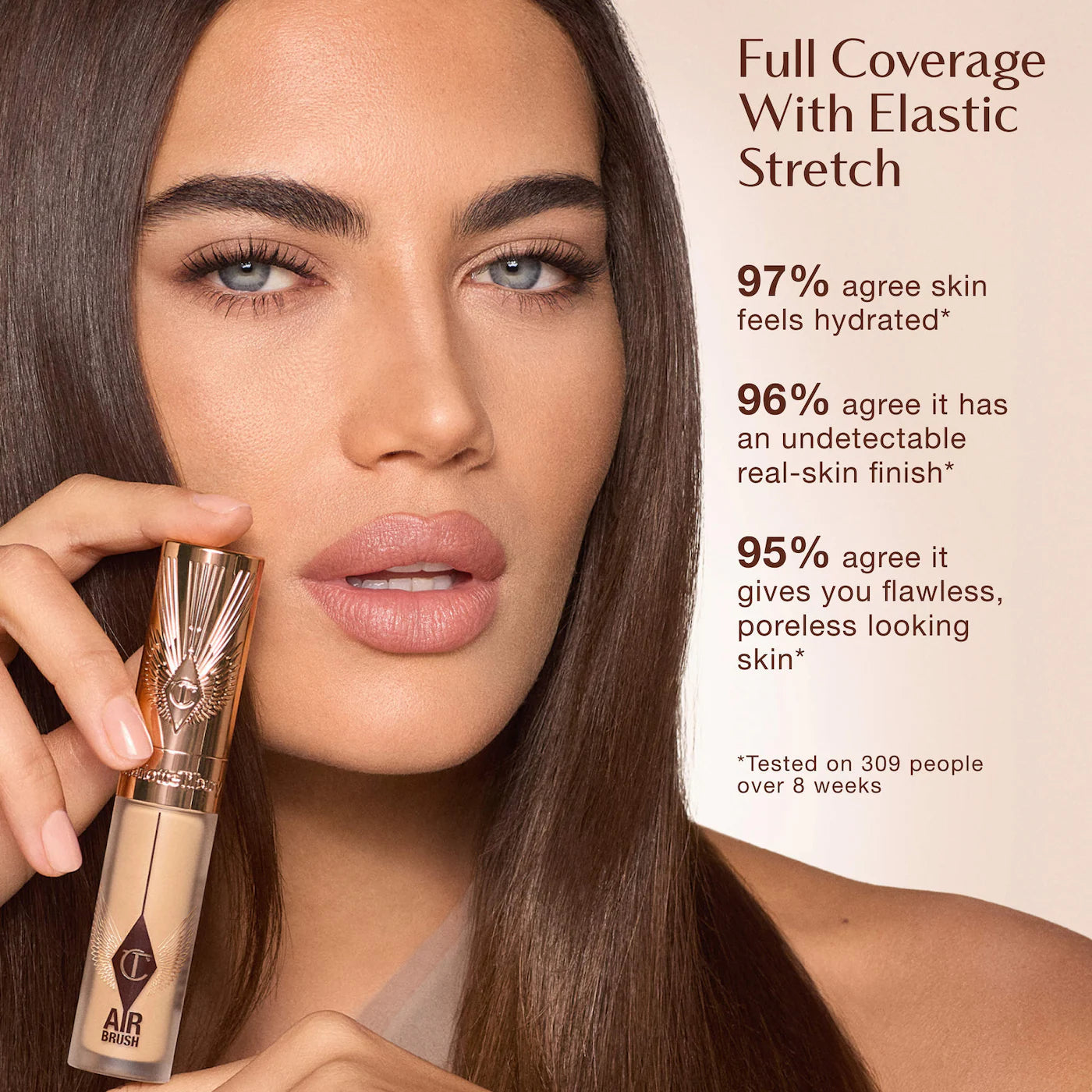 Charlotte Tilbury Airbrush Flawless Crease-Proof Long-Wear Blur Concealer with Hyaluronic Acid – Color: 4 Fair-Medium