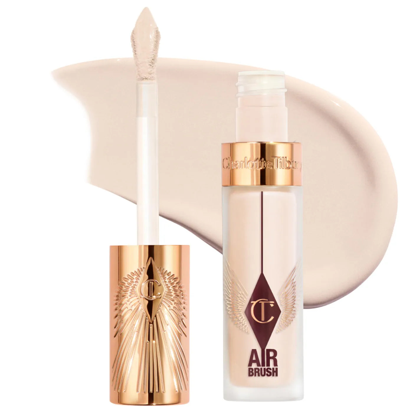 Charlotte Tilbury Airbrush Flawless Crease-Proof Long-Wear Blur Concealer shade 2.5 Fair fair neutral warm undertones hyaluronic acid 24 hour wear