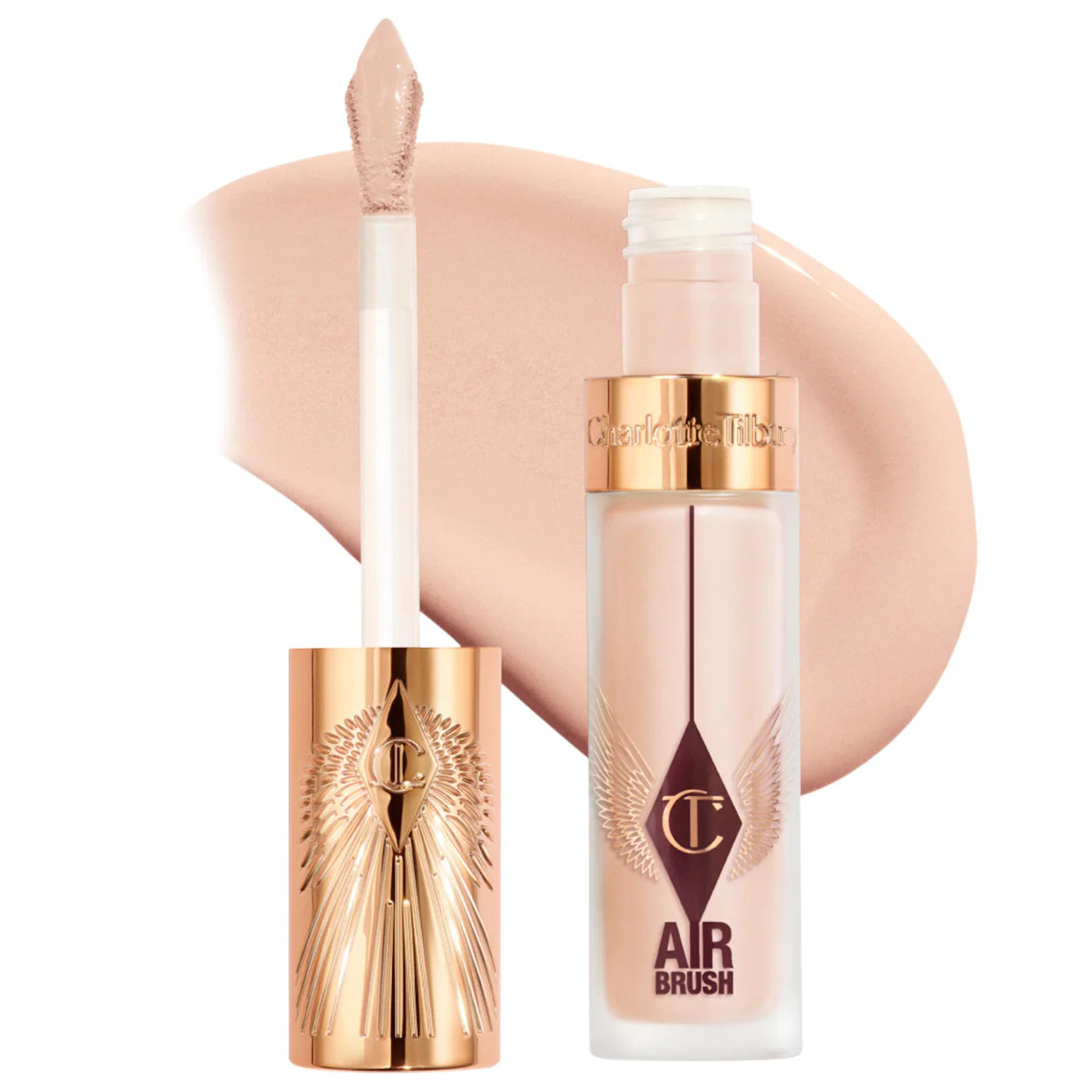 Charlotte Tilbury Airbrush Flawless Crease-Proof Long-Wear Blur Concealer shade 4 Fair-Medium fair medium cool undertones hyaluronic acid 24 hour wear