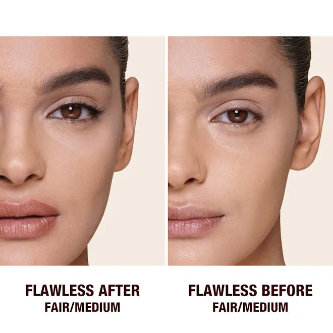 Charlotte Tilbury Airbrush Brightening Flawless Finish Fair Medium translucent brightening powder Vitamin C hyaluronic acid vegan collagen